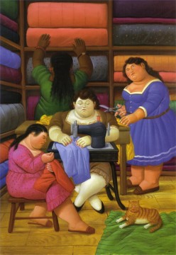Fernando Botero Painting - Los Diseñadores Fernando Botero